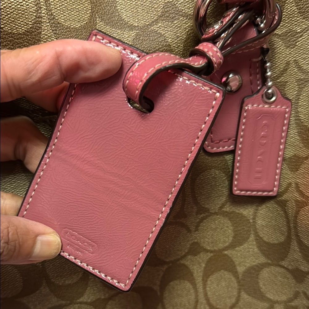 Coach Signature Brown and Pink Tote Bag - Picture 7 of 17